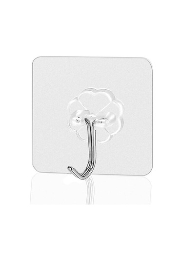 MSO 5 Adet Süper Güçlü Pratik Paslanmaz Kanca Askı Şeffaf