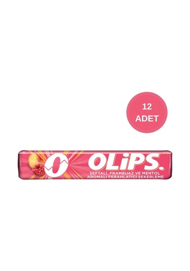 Olips Şeftali Frambuaz Mentollü Şekerleme 12 Adet Ferahlatıcı Tat