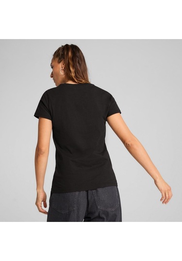 Puma Metallıc No. 1 Logo Tee Kadın Tişört Siyah Siyah