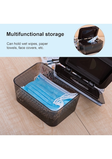 Mavi-ıslak Mendil Dispenseri Büyük Kapasiteli Mendil Dispenser Kutusu Mendil Kutus Geçirmez Mendil Kapaklı Kutu Peçetelik 46875140