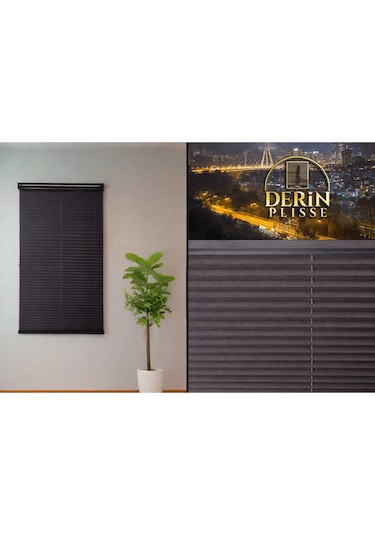 Derinplisse Plise Perde Cam balkon perdesi  Beyaz , Gri , Krem, Bej , Antrasit Kumaş Renkleri Çok Renkli