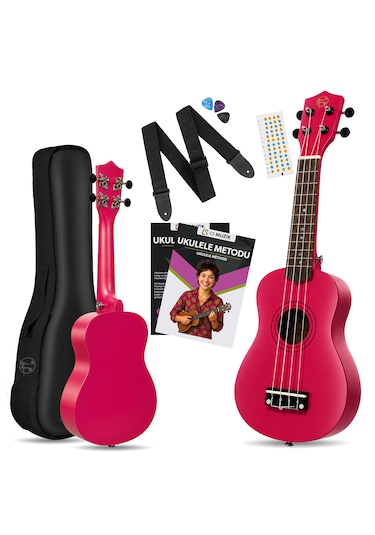 Fourtune Nova Uks-21dpk Soprano Pembe Ukulele Seti Şeker Pembe