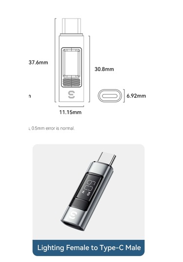 Essager Type-c To Lightning 60w Hızlı Adaptör Çevirici