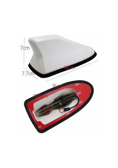 Volvo S40 Uyumlu Silikon Tabanlı Beyaz Renk Oto Balık Sırtı Anten