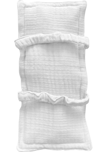 Pamuk Muslin Bebek Emzirme Yastığı Ter Emici Kol Yastığı Beyaz