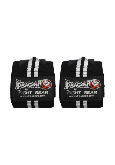 Dragondo 63911 Halter Ve Fitness Bilek Bandajı Yeni Seri Siyah - Beyaz