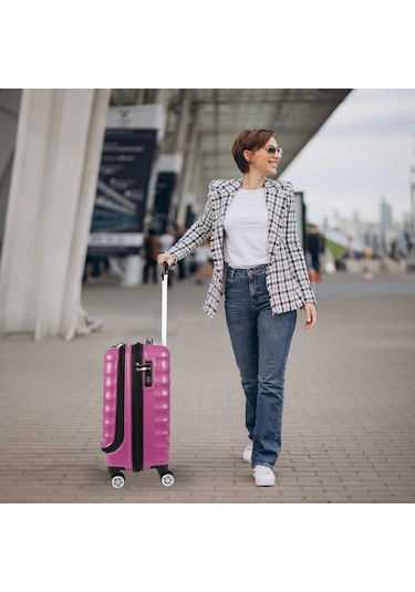 Vegmann Wave Laptop Bölmeli Violet Kabin Boy Valiz Violet