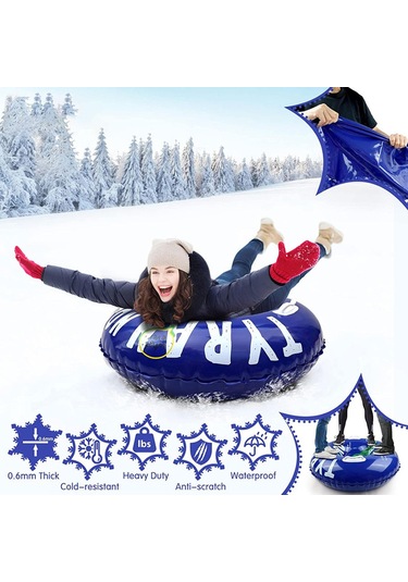 Dolıty Şişme Kar Tüpü Kalınlaşmak 36 Inç Oyuncakları Mavi Mavi