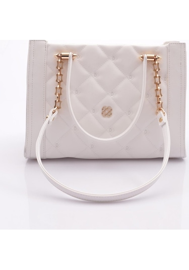 Dgn 657 Kadin Zincirli Çanta 657-2326-R0198 Beyaz
