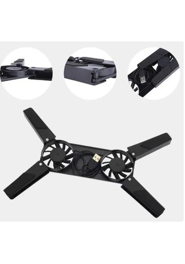 Katlanabilir Laptop Soğutucu 2 Fanlı 5250