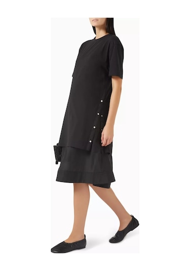 3.1 Phillip Lim Oversize Tişört Midi Elbise Rahat Ve Modern Günlük Şıklık Siyah