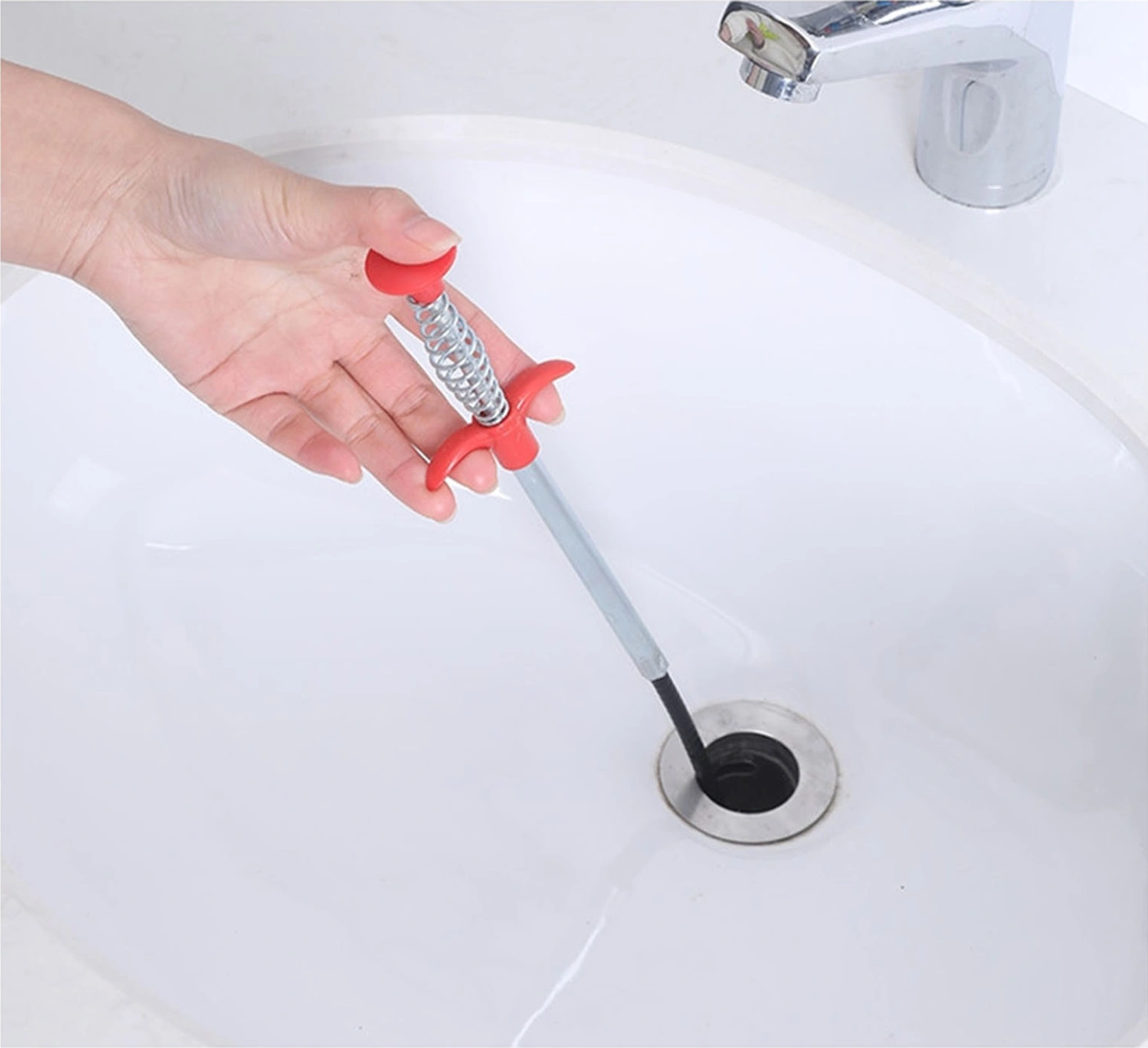 Konesam Ev Çeşitli Tüp Tıkanıklıklarını Temizleyen 4 Pençeli Çelik Tel Tüp Açıcı, 1.6 Metre, Kolay Kullanım, Hijyenik Ve Dayanıklı Diğer