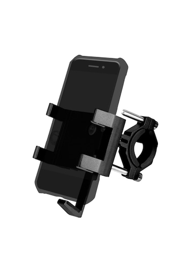 Jeemson Bisiklet Telefon Tutucu - Sabit 5 Kollu, Kokulu, Siyah 22-36mm