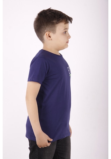 Toontoy Erkek Çocuk Excuses Baskılı Cepli Tişört Lacivert