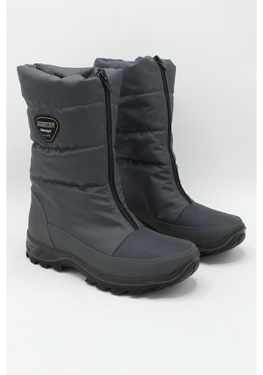 Scooter Su Geçirmez Paraşüt Malzeme Kadın Kar Bot 23 Z5547 Grı Gri