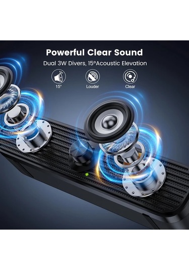 Willowhaven Siyah Mini Hoparlör: Usb Güçlü, 3.5mm Jak, Kompakt Tasarım, Ev Ve Ofis Kullanımı