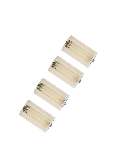 Maiyame 4 Adet Pil Dönüştürücü Kutu, Aa'dan D Boyutuna Çevirici, 3 Adet Aa Yuvarlak Pil Kullanıma Uygun, Beyaz Abs Malzeme, Taşınabilir Acil Durumlar İçin