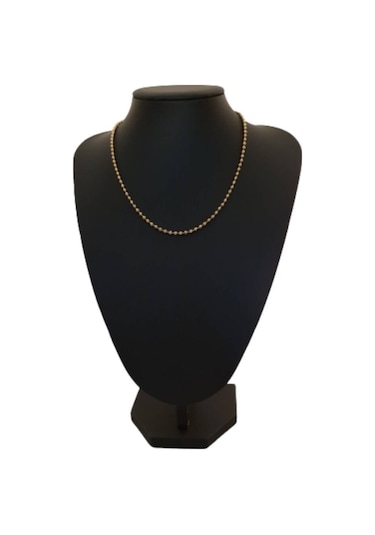 Top Zincir Kolye Gold Beyaz