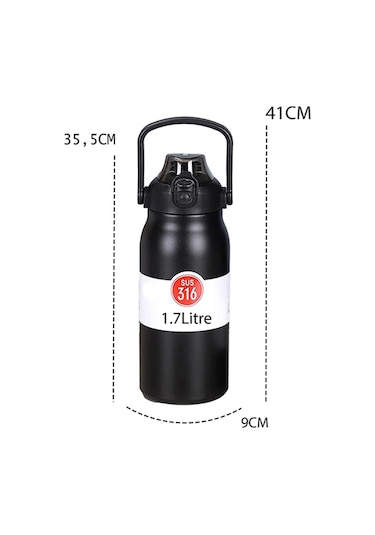 Kişiselleştirilebilir Soğuk Tutması İçin Özel 316l Termos Siyah Siyah