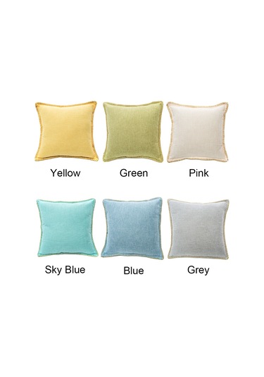 Symbee Linen Kumaş Yastık Kılıfı 45x45 Cm - Yumuşak, Nefes Alıcı, Dekoratif, Rengi Pembe - Yastık Dolgusu Dahil Değil Pink