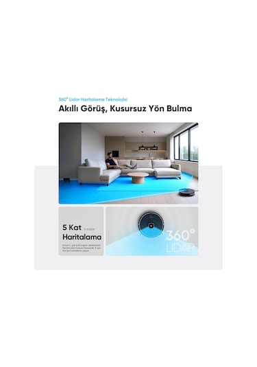 Şımart Katya V 15000pa 6400 MAH Yüksek Batarya Akıllı Robot Süpürge