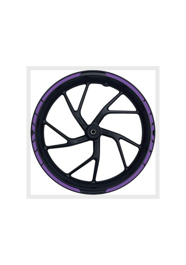 Motosiklet Mor Reflektörlü Jant 17 Inc Jant İçindir Mor