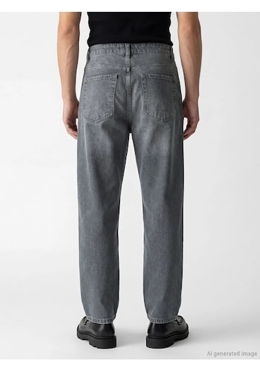 Lc Waikiki Gri Balloon Fit Erkek Jean Pantolon