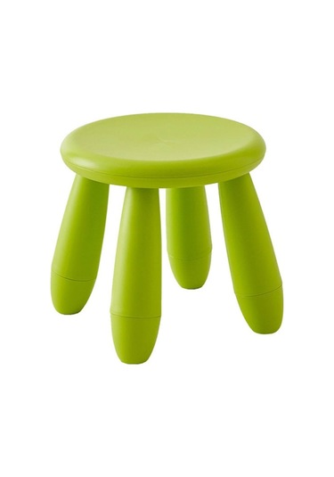 Sones Renkli Çocuk Taburesi Sandalye Bebek Taburesi Plastik Anaokulu Taburesi Yeşil