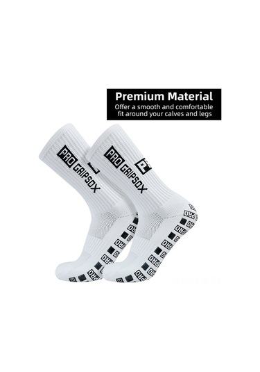 Qingmipy 5 Çift Futbol Çorabı, Yüksek Esneklikli, Kaymazsız Taban, Nem Emici, Ağırlık Düşük, Konforlu Beyaz Beyaz