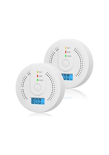 Singree 2 Adet Taşınabilir Karbon Monoksit Alarmı - 0-999ppm Algılama Aralığı, Elektrokimyasal Sensör, Lcd Ekran, 85db Sesli Işık Alarmı, Ev Kullanıma Uygun Pil Dahil Değil