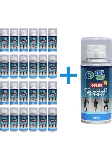 Staysafe Anestezik Ve Lazer Epilasyon için Soğutucu Sprey 24 x 150 ML + 1 Adet