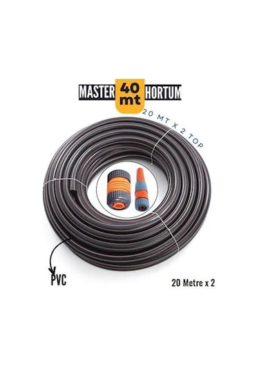 Zhltools 20 Mt + 20metre Pvc Bahçe Ve Yıkama Hortumu Sulama Başlığı Hediyeli