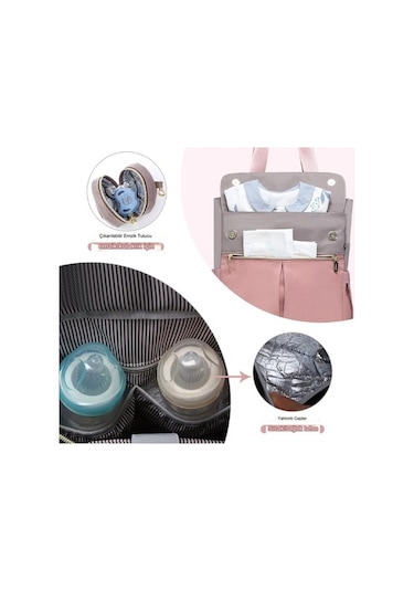 Electronıc Outlet Ub2079 Lovevook Çantası Bebek Bakım Çantası Yenidoğan Emzirme Çantası Anne Çantası Haki
