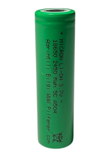 18650 3.7v Volt 2450 Mah 5c Lityum Şarj Edilebilir 10 Adet Pil Batarya