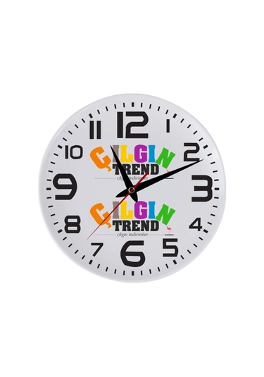 Firmaya Özel Logolu Cam Duvar Saati Ahşap