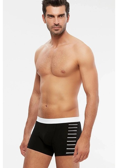 Kom Contra Erkek Short Boxer Siyah