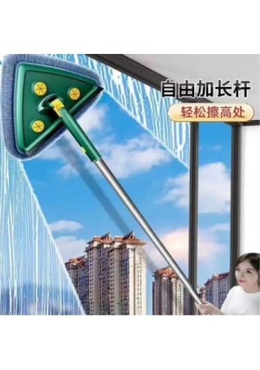 Büro Ev Ofis Yazlık Hijyeni İçin 150cm 2bez Çekçekli Islak Mendil Takılır Mop