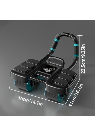 Honeybeeshop Lingpeng Akıllı Ab Roller Otomatik Geri Dönüş 4 Tekerlekli Karın Kası Aleti Siyah