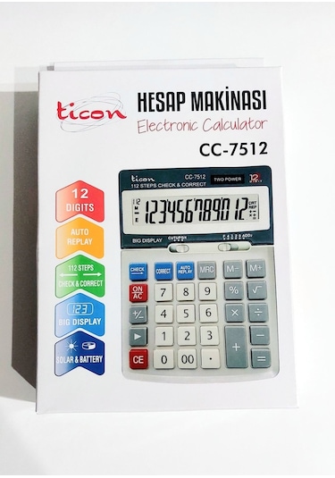 Hesap Makinesi Cc-7512 12 Hane Çok Renkli