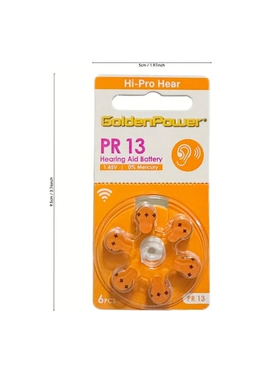 Dashanshop 36lı Pr10 Işitme Cihazı Pilleri 1.4v Çinko Hava Kolay Tutma Filmli