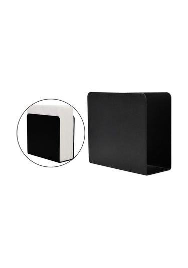 Trendooze Homyl Siyah Dekoratif Mutfak Peçetelik, Doku Tutucu Siyah