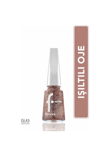 Flormar Glitter Yarı Transparan Parlak Bitişli Simli Oje GL43