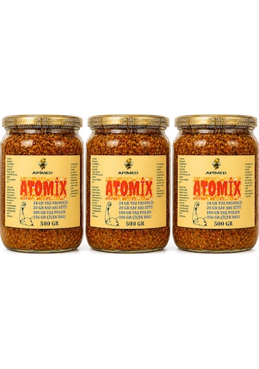 Yeni Atomix Honey Mix 3 500g Royal Jelly + Propolis + Fresh Bee Pollen + Natural Honey