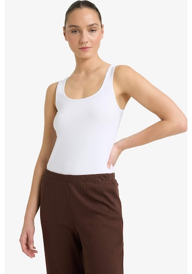 Defacto Regular Fit Pamuklu Atlet R9041az26spwt34 Beyaz-wt34