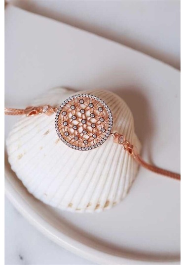 Yaşam Çiçeği Kadın 925 Ayar Gümüş Bileklik-1773