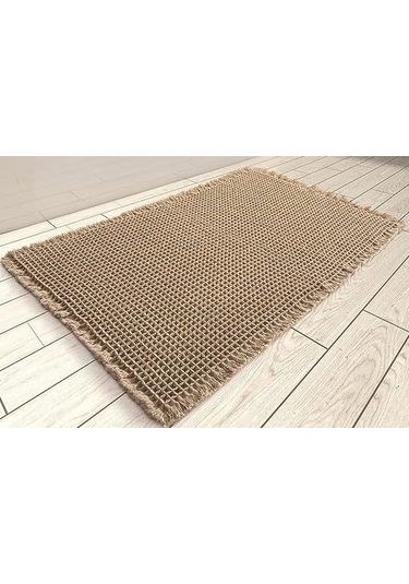 Ximistore9 Kahverengi 45x75 Cm Vafli Banyo Paspası - Süper Emici, Kayma Engeli, Kauçuk Tabanlı, Makine Yıkama Uygun, Yumuşak Dokulu Kahverengi