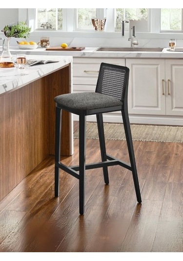 Martha Hazeranlı Bar Sandalyesi Siyah