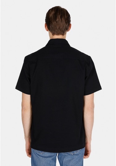 Colin's Colins Comfort Fit Shirt Neck Düz Erkek Siyah Kısa Kol Gömlek Cl1073361 Q1.v2 Blk Siyah