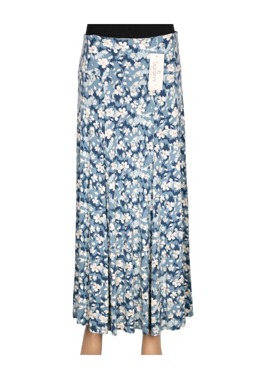 Barem Kadın Arzu Korsajlı 6 Parçalı Beyaz Papatyalar Mavi Etek D51 Mavi