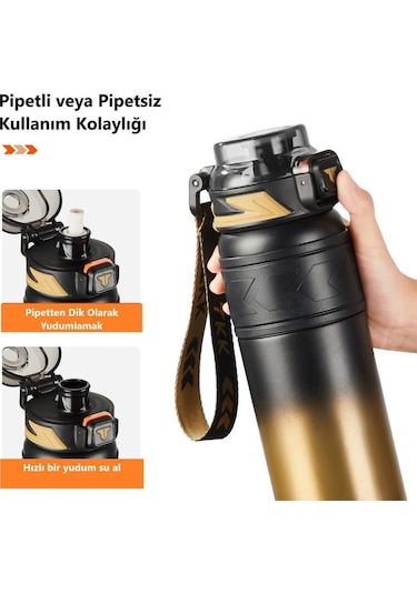 Tkk Çelik Termos Matara 500 Ml Golden